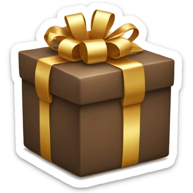 Gift with golden bow sticker