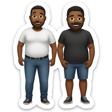 big belly gay couple sticker