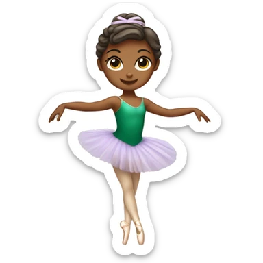 una ballerina di danza classica con i capelli lunghi e biondi con occhi verdi sticker