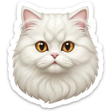 White Persian giving a kiss sticker
