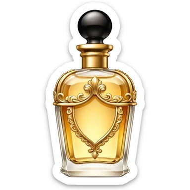 bottle of perfume gold exquisite large takes all the space

 sticker