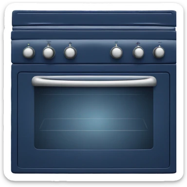 Realistic navy blue oven isolated.  sticker