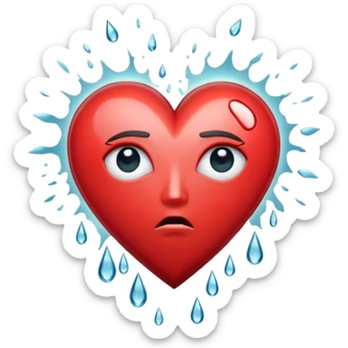 Icon for Drama Movies: A vintage movie poster-style design with a powerful, emotional scene. Include a broken heart, teardrops, and dramatic lighting. The background should evoke a sense of intensity, with a faded, melancholic atmosphere. Retro cinematic feel. Transparent background. sticker