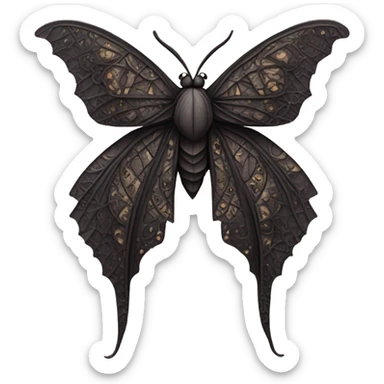 Gothic moth sticker