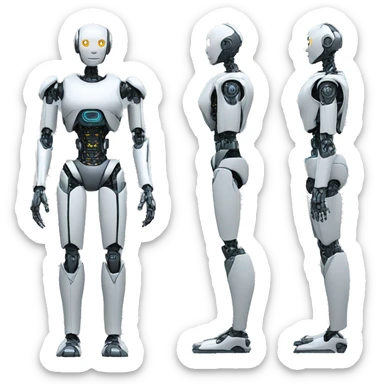 ai robot full body (from head to toe) humanoid sticker