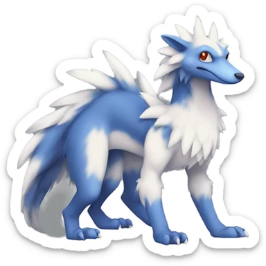 Cute Lombax-Sergal-Vernid-Fakemon full body  sticker