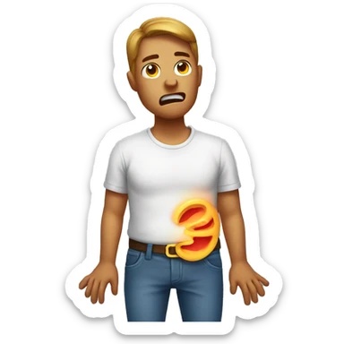 stomach ache sticker