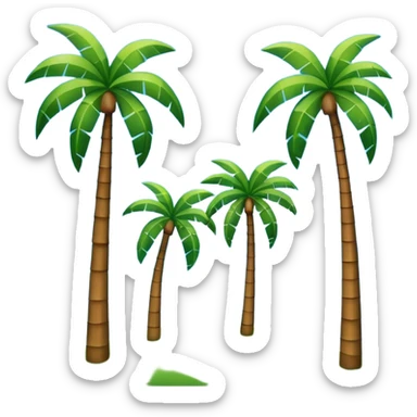 Palm trees with the letters M S sticker