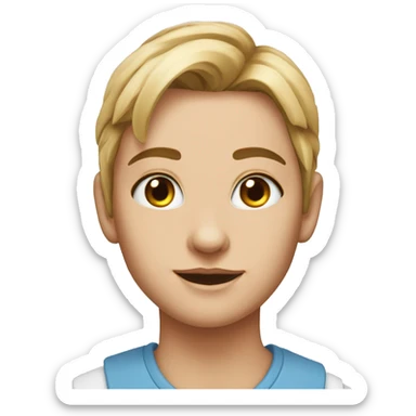 Beauty’s cat won’t blue eyes sticker