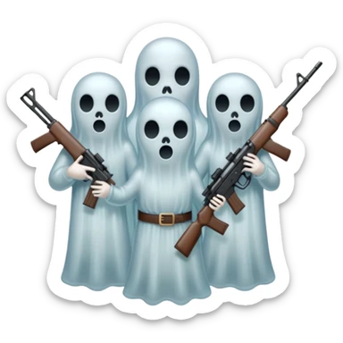 Fantasmas con un fusil sticker