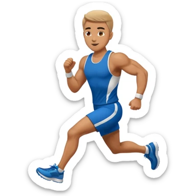 man running in sportswear sticker