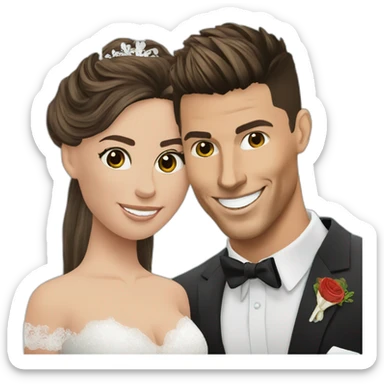 Cristiano Ronaldo marry with messi sticker