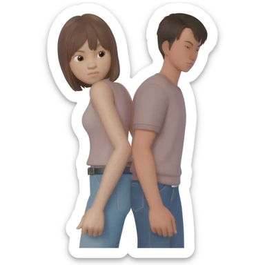 Asian girl taking 2 dicks at the same time sticker