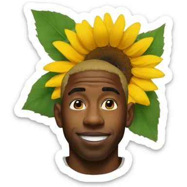 Tyler the creator with a sunflower. sticker