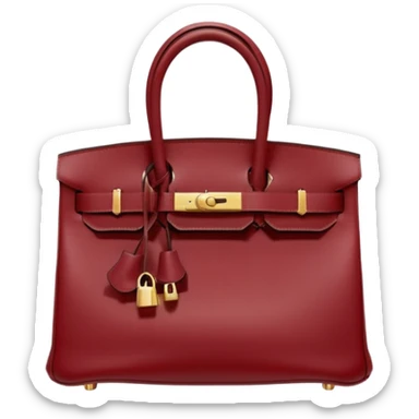 dark red hermes birkin bag sticker