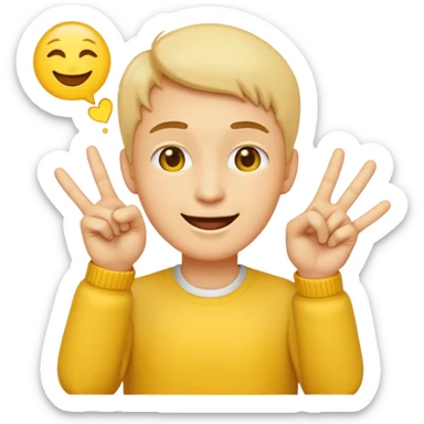 Classic emoji holding two fingers together he just kissed into the air in solitude sticker