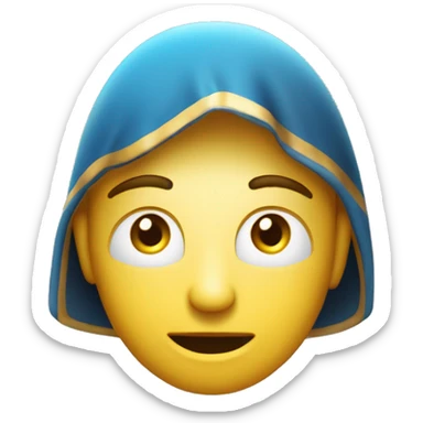 Concevez un emoji symbolisant l'éveil spirituel, avec une lumière éclatante ou une aura lumineuse autour d'une figure méditative sticker