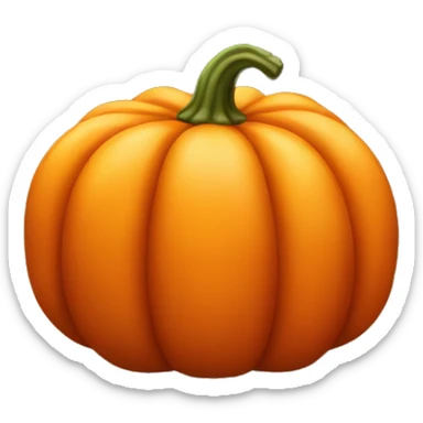 orange regular big autumn pumpkin sticker