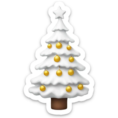 White Christmas tree decoration like Amsterdam house  sticker