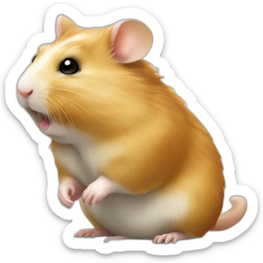 Hamster doré à poil long sticker