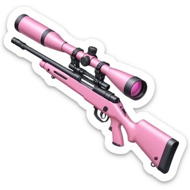 Pretty pink sniper gun sticker