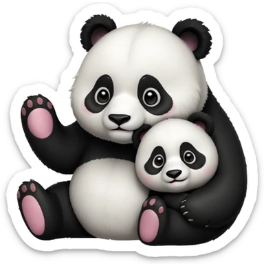 A Panda with a Cub sticker