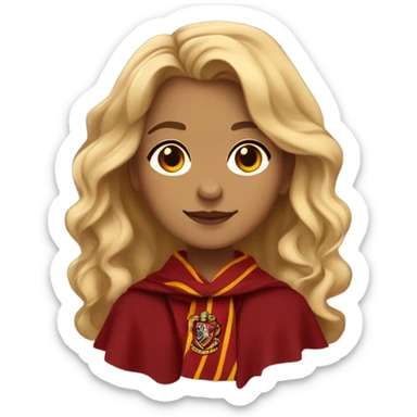 Blonde gryffindor girl sticker