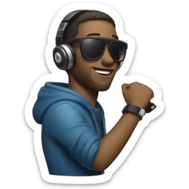 dj flashlight sticker