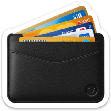 Card holder – slim wallet for credit cards. sticker