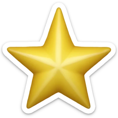 Yellow five-pointed sta sticker