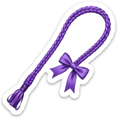 Purple BDSM whip with bow on it sticker