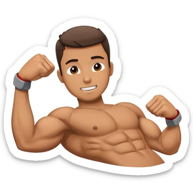 side-view of guy doing Abdominal Crunches sticker
