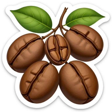 group of three coffee beans sticker
