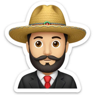 Un señor con sombrero y barba al estilo culiacan  sticker