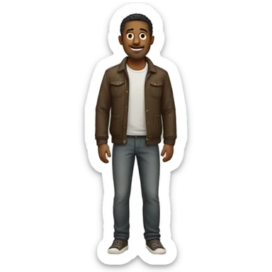 full body man as a common man sticker