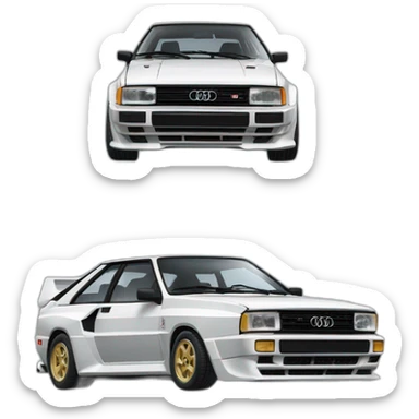 Audi Quattro Turbo sticker