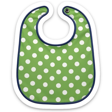 Green bib dot pattern sticker
