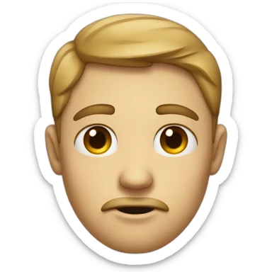 an emoji who bite his under lip with narrowed eyes sticker