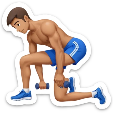 glute-bridges-exercise guy with blue shorts  sticker