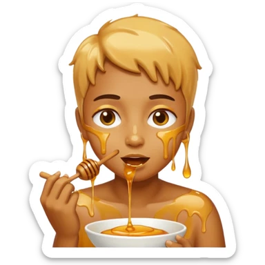 honey eating sticker