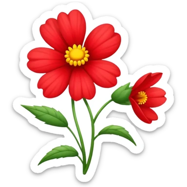 Flores rojas sticker