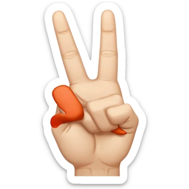 i want to create simple enoji for whatsapp the amojy of hand with the middle finger down sticker