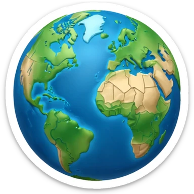 3d earth sticker