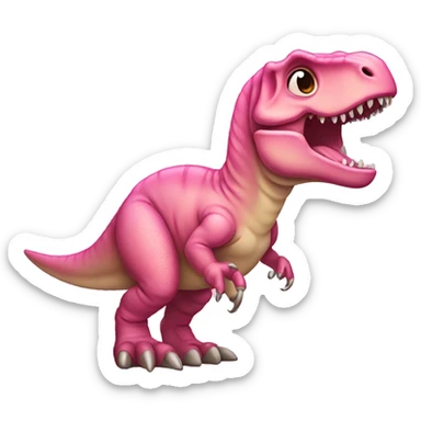 baby pink t. rex sticker