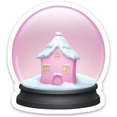 Pastel pink snow globe sticker
