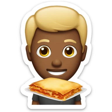 gay person with lasagne sticker