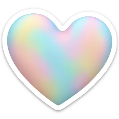 pastel heart sticker