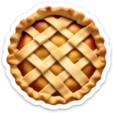 Apple pie with cinnamon on top sticker