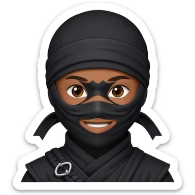 Ninja con ojos de enamorado  sticker