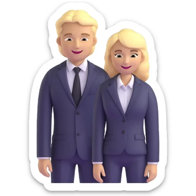 Oleg Tinkov, smiling, blond hair, wearing a business suit sticker